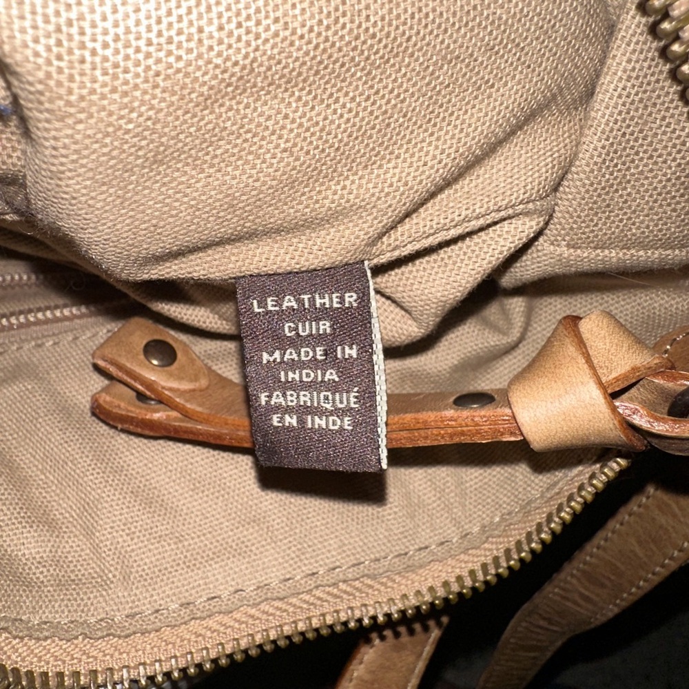 Frye Melissa Medium Beige Leather Crossbody Satchel Handbag - Picture 11 of 13